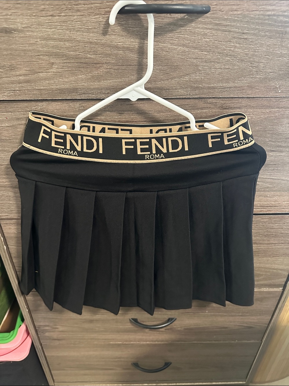 Black Pleated Mini Skirt size XL